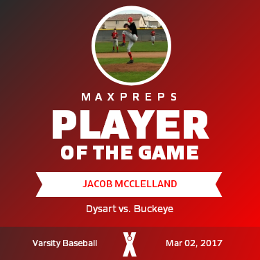 #19 Jacob McClelland Player of the Game badge