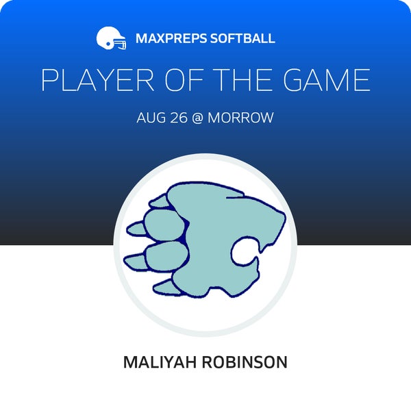 #12 Maliyah Robinson Player of the Game badge
