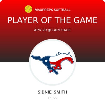 #4 Sidnie Smith Player of the Game badge