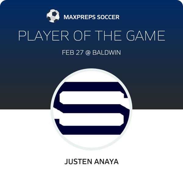 #10 Justen Anaya Player of the Game badge