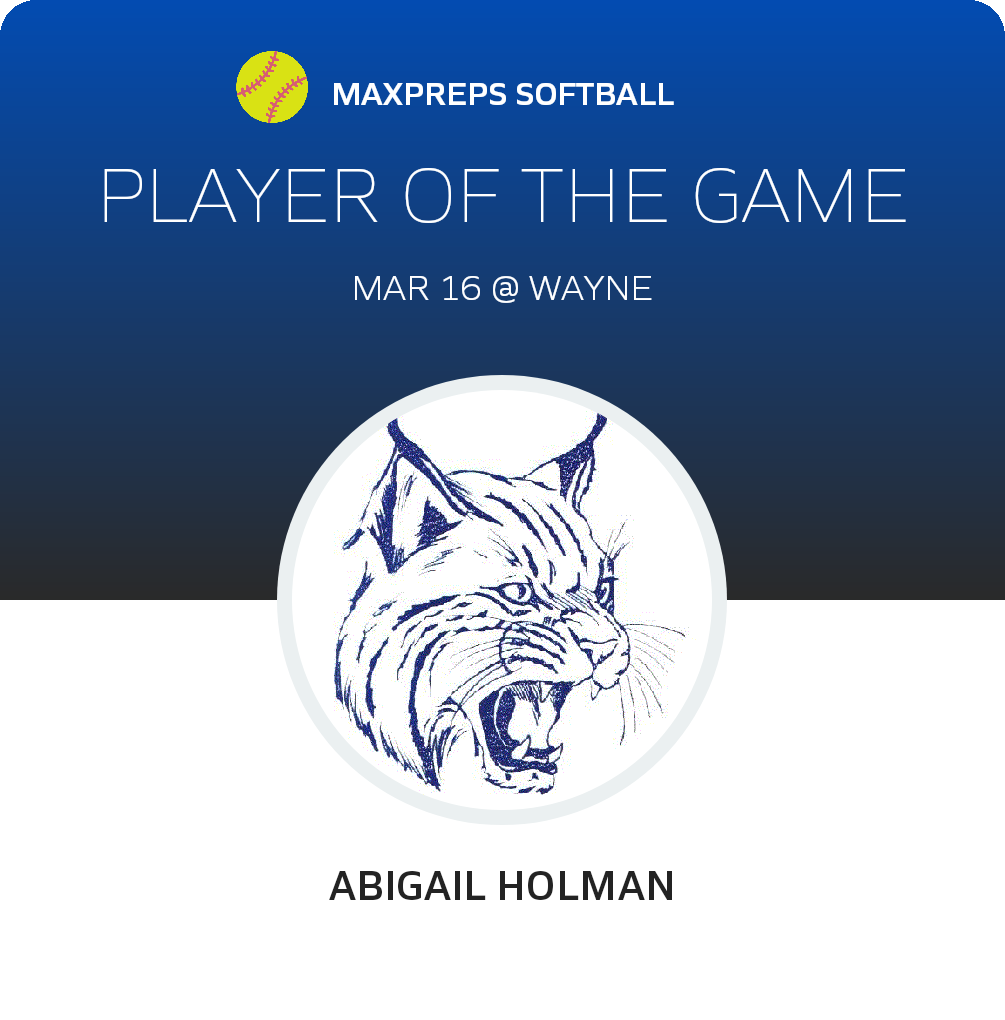#7 Abigail Holman Player of the Game badge