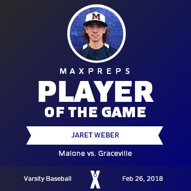#6 Jaret Weber Player of the Game badge