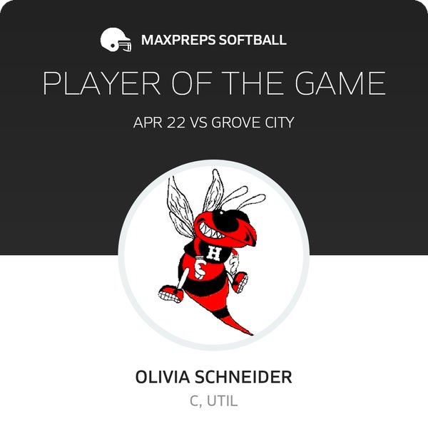 #19 Olivia Schneider Player of the Game badge