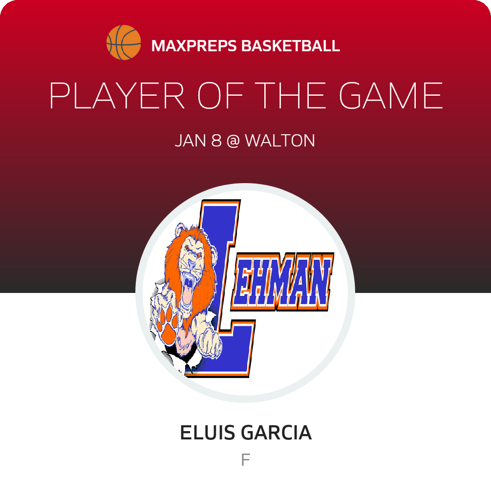 #11 ELUIS GARCIA Player of the Game badge