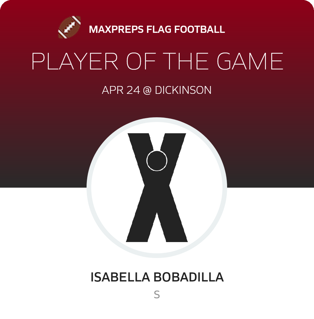 #11 Isabella Bobadilla Player of the Game badge