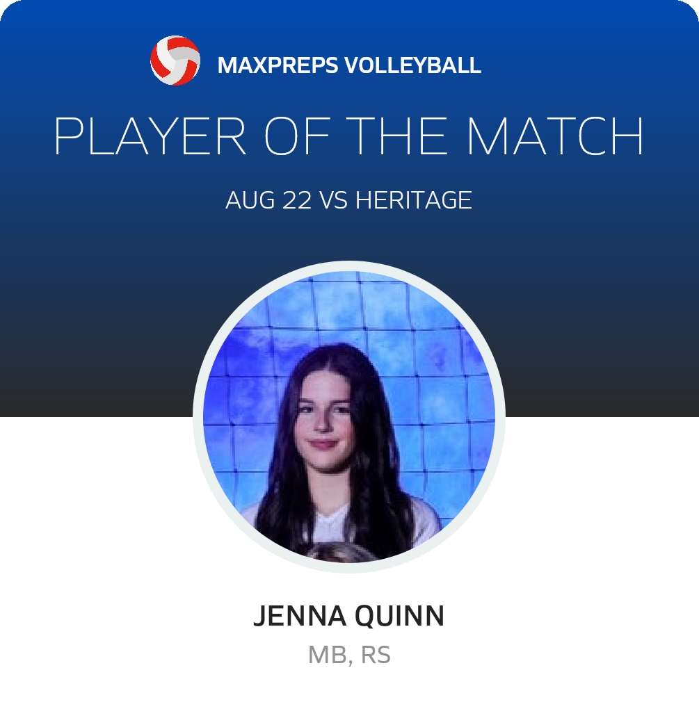 #10 Jenna Quinn Player of the Game badge