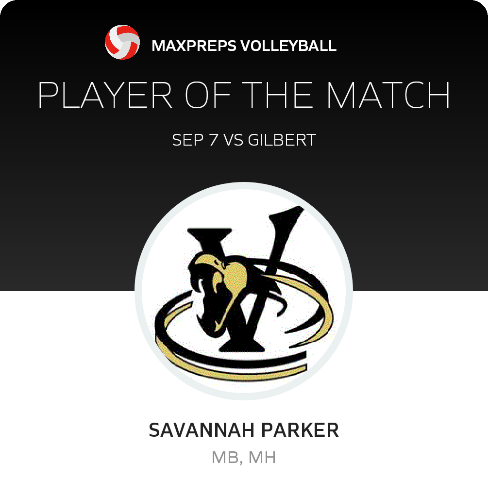 #3 Savannah Parker Player of the Game badge
