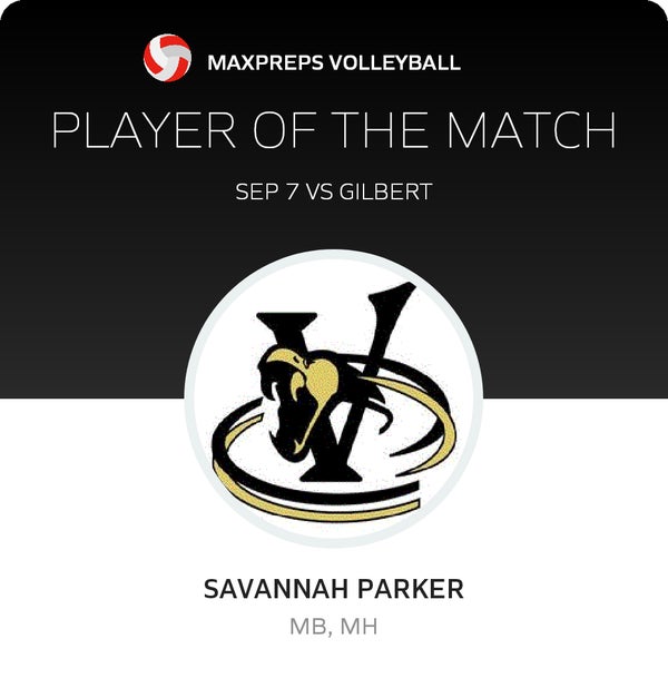 #3 Savannah Parker Player of the Game badge