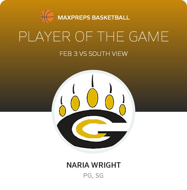 #12 Naria Wright Player of the Game badge