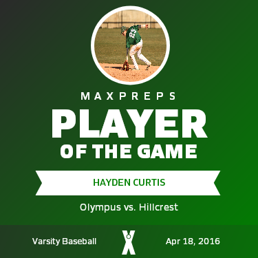 #23 Hayden Curtis Player of the Game badge