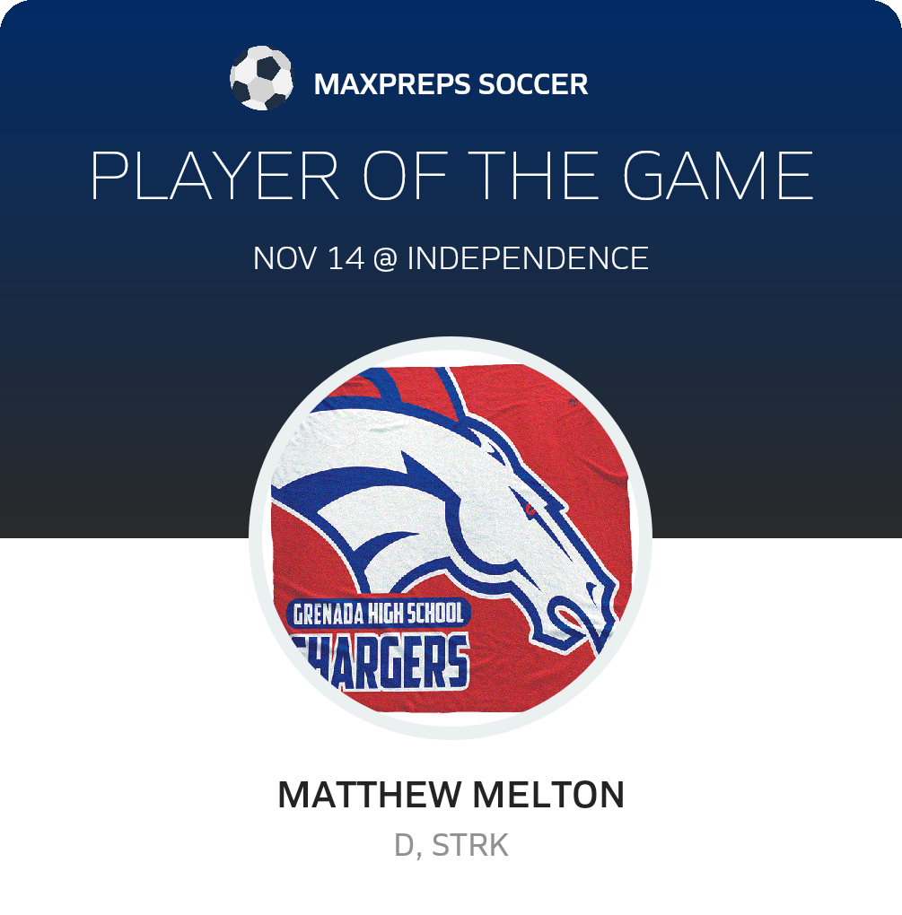 #10 Matthew Melton Player of the Game badge