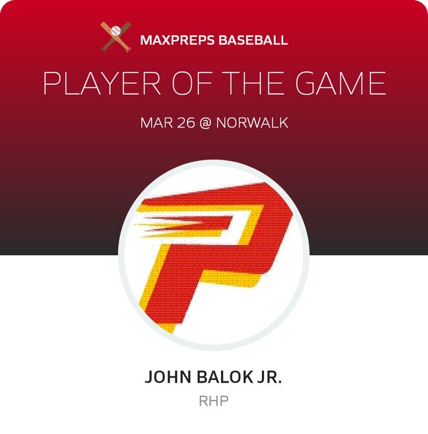 #17 John Balok Jr. Player of the Game badge