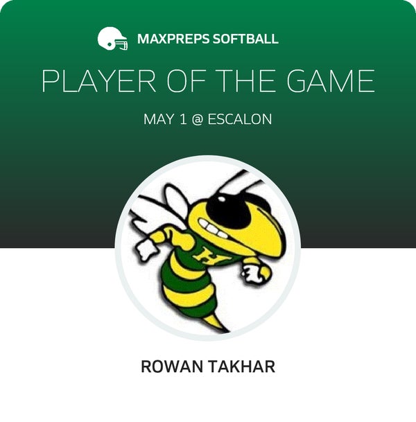 #27 Rowan Takhar Player of the Game badge