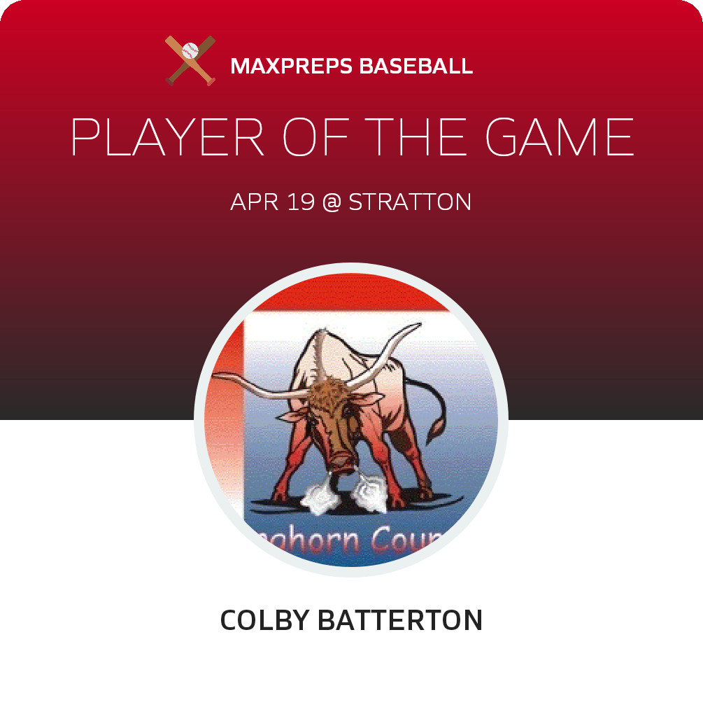 #1 Colby Batterton Player of the Game badge