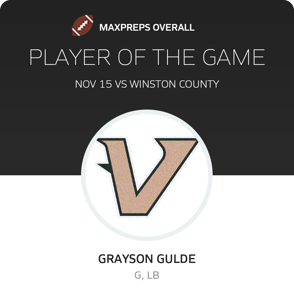 #52 Grayson Gulde Player of the Game badge