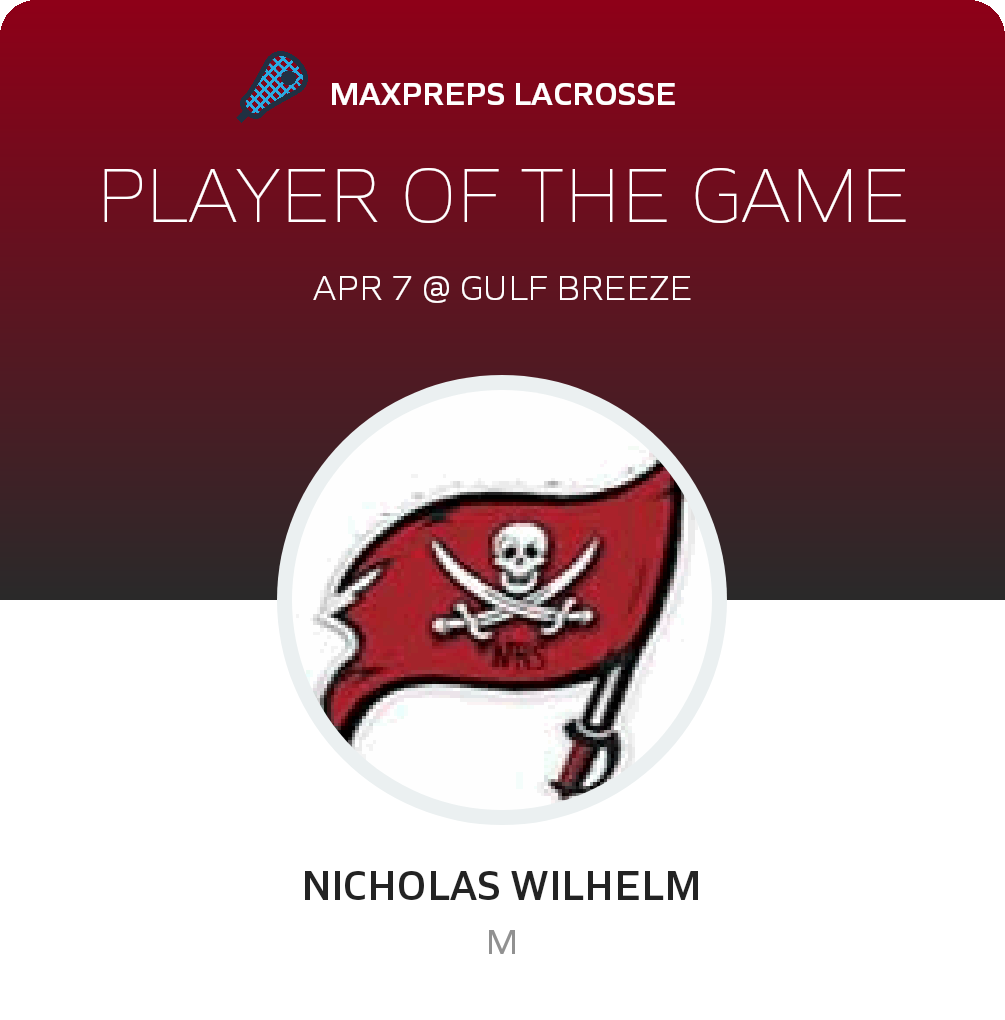 #27 Nicholas Wilhelm Player of the Game badge