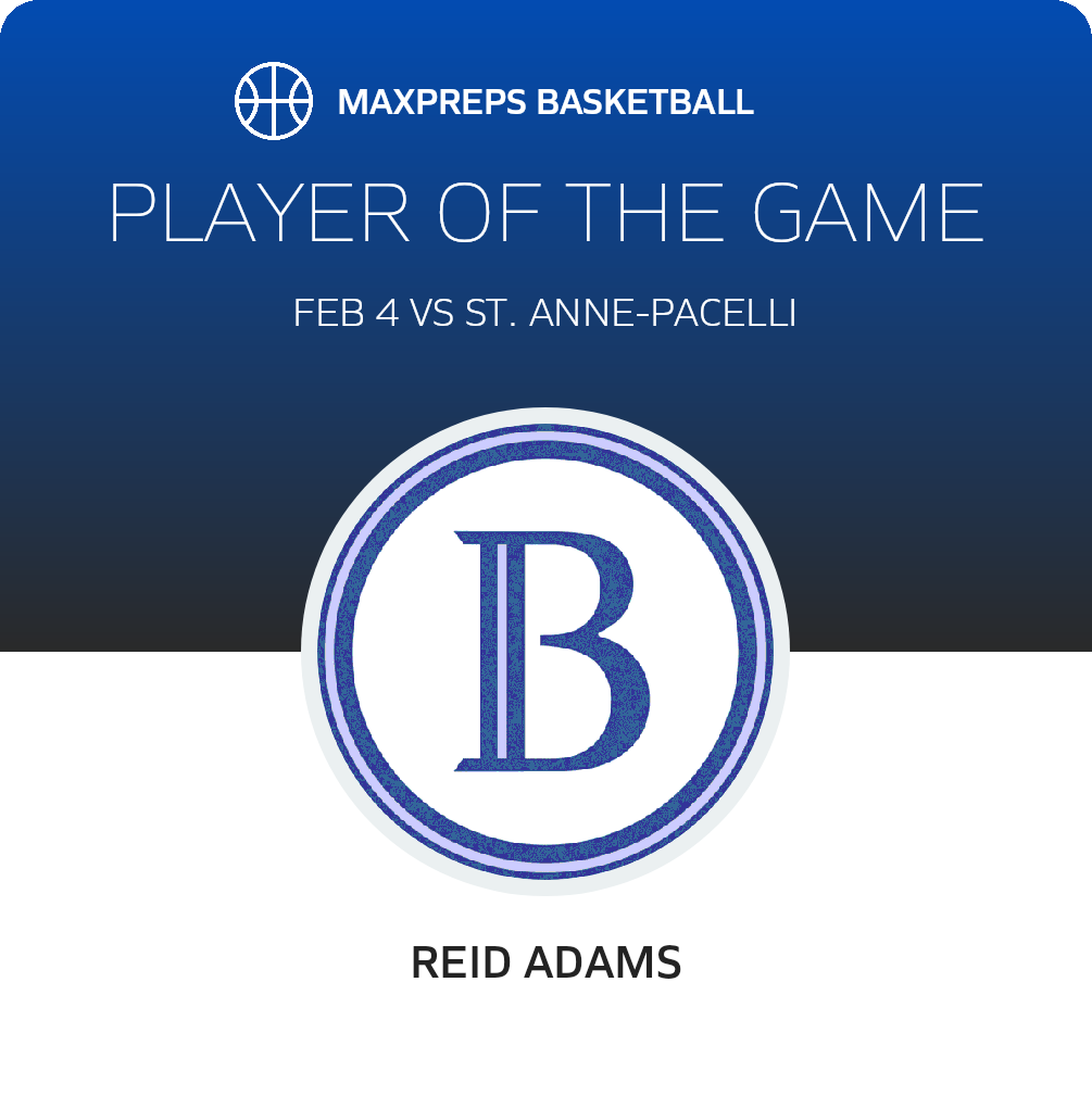 #4 Reid Adams Player of the Game badge