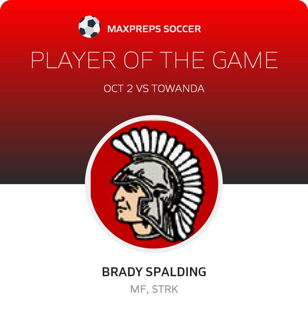 #3 Brady Spalding Player of the Game badge