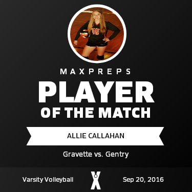 #16 Allie Callahan Player of the Game badge