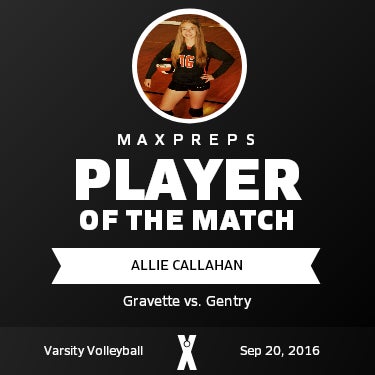 #16 Allie Callahan Player of the Game badge