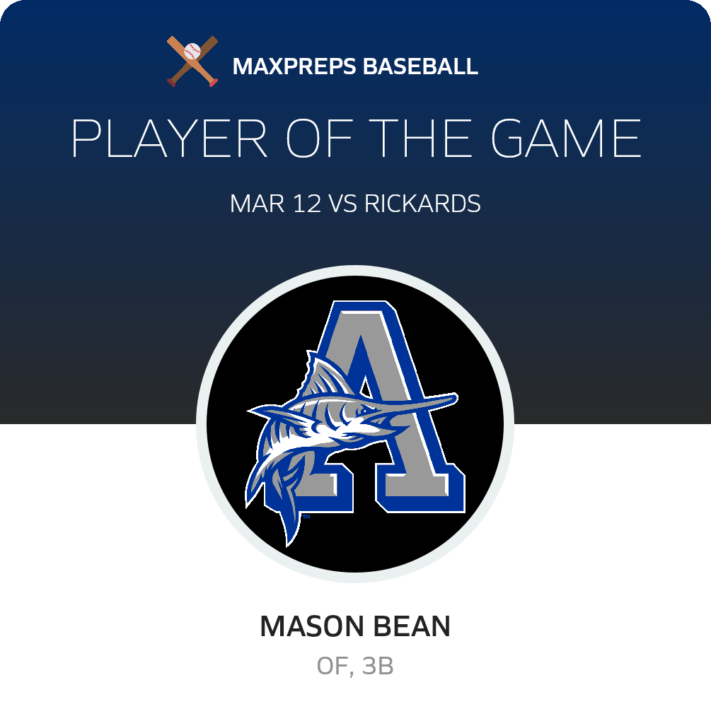 #2 Mason Bean Player of the Game badge