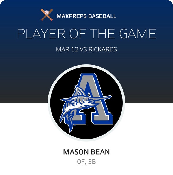 #2 Mason Bean Player of the Game badge