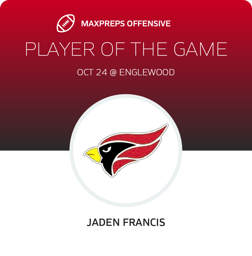 #23 Jaden Francis Player of the Game badge