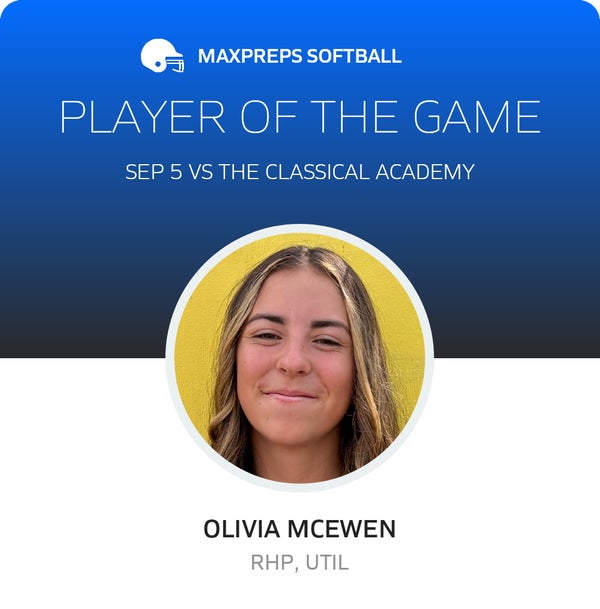 #17 Olivia McEwen Player of the Game badge