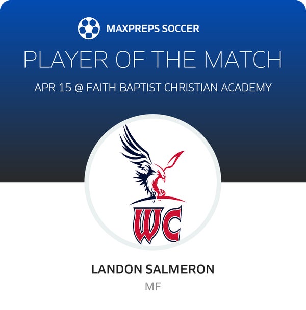 #6 Landon Salmeron Player of the Game badge