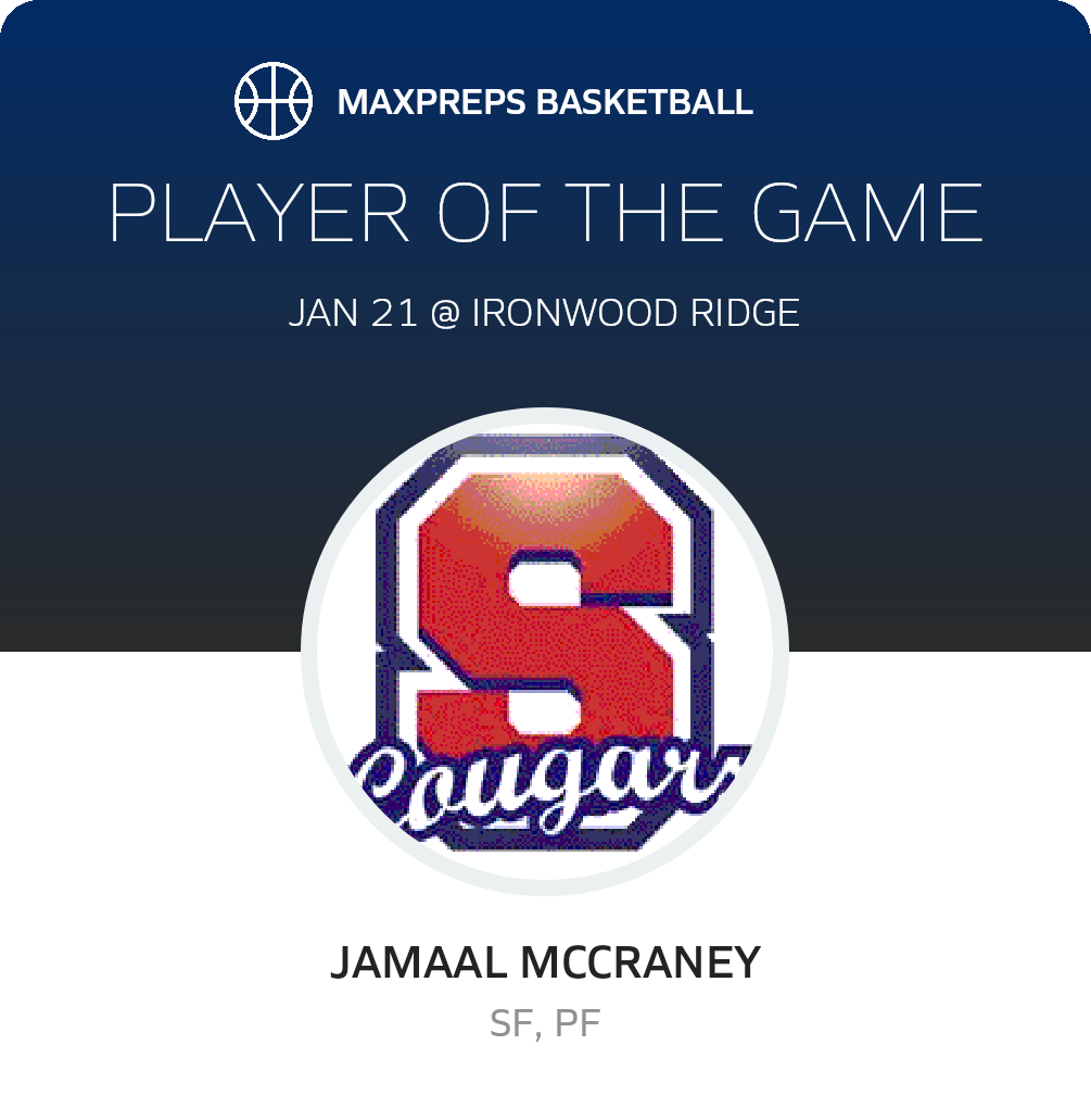 #1 Jamaal McCraney Player of the Game badge