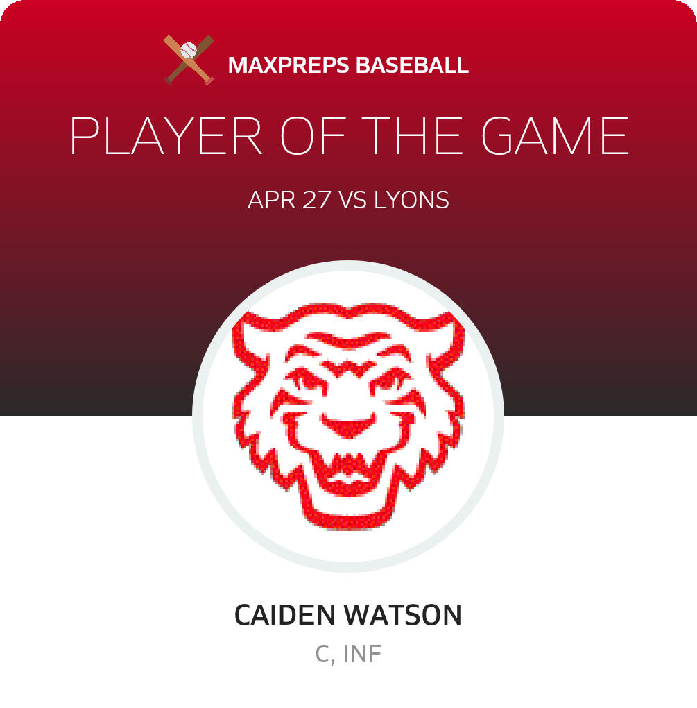 #11 Caiden Watson Player of the Game badge