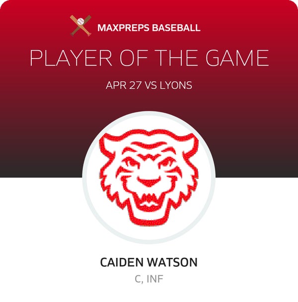 #11 Caiden Watson Player of the Game badge