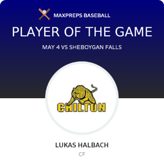 #6 Lukas Halbach Player of the Game badge