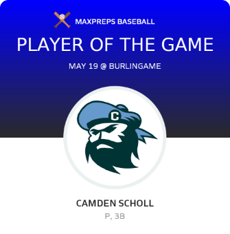 #8 Camden Scholl Player of the Game badge