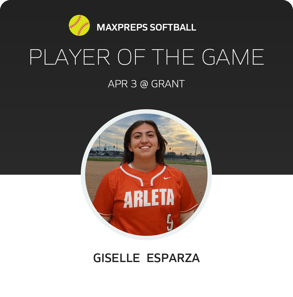 #9 GISELLE  ESPARZA Player of the Game badge