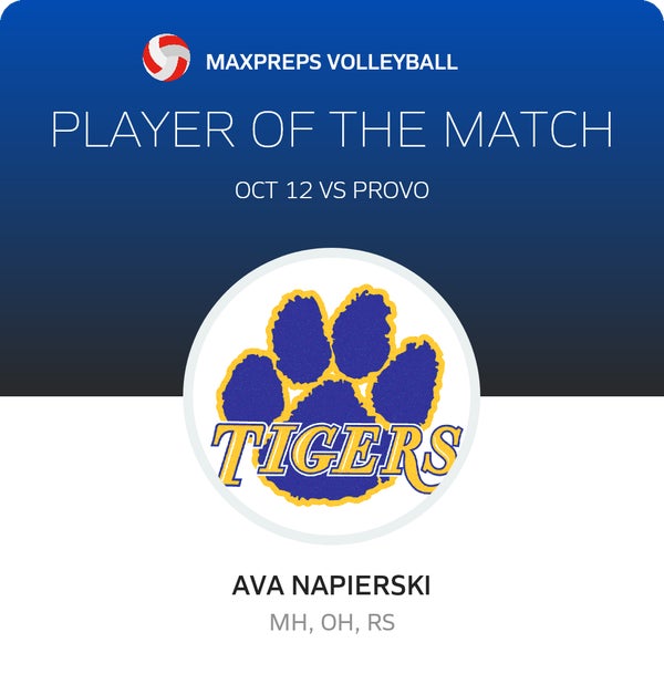 #10 Ava Napierski Player of the Game badge