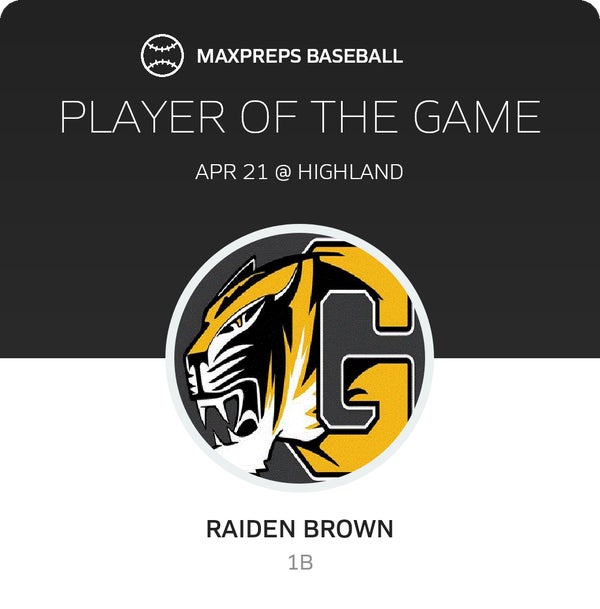 #24 Raiden Brown Player of the Game badge