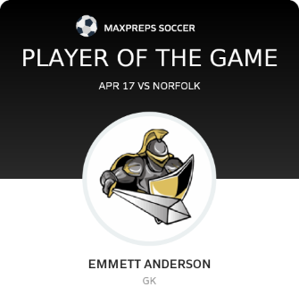 #0 Emmett Anderson Player of the Game badge