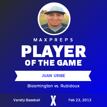 #25 Juan  Uribe Player of the Game badge
