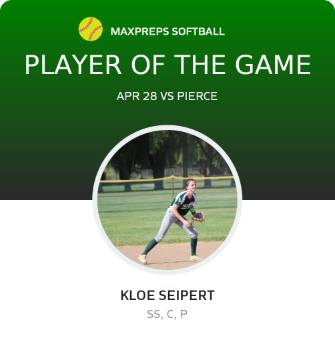 #6 Kloe Seipert Player of the Game badge