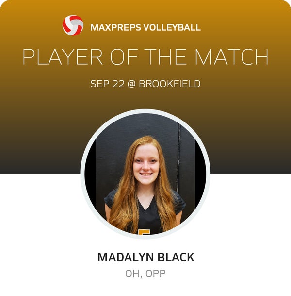 #5 Madalyn Black Player of the Game badge
