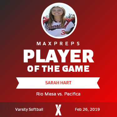 #3 Sarah Hart Player of the Game badge