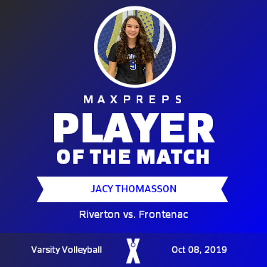#9 Jacy Thomasson Player of the Game badge