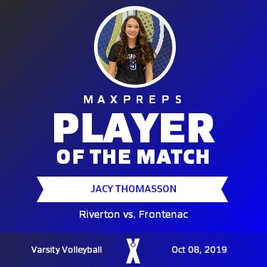 #9 Jacy Thomasson Player of the Game badge