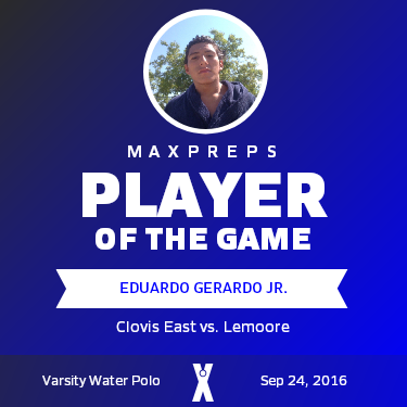 #16 Eduardo Gerardo Jr. Player of the Game badge
