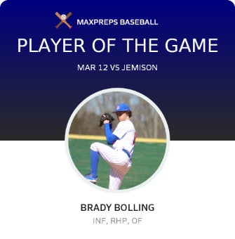 #9 Brady Bolling Player of the Game badge