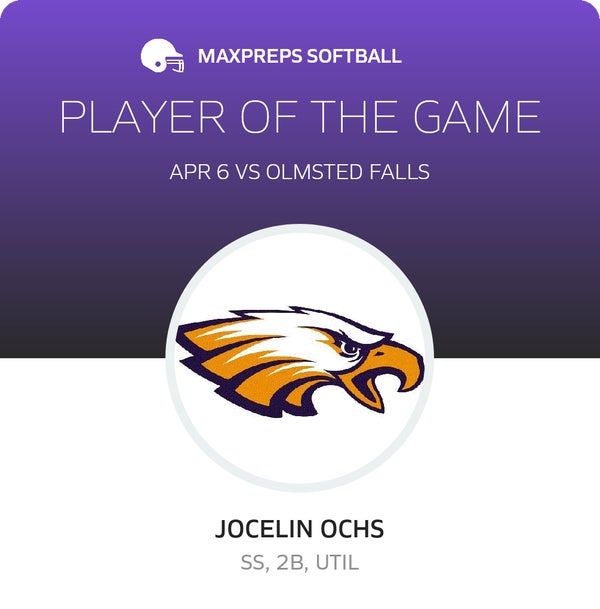 #7 Jocelin Ochs Player of the Game badge
