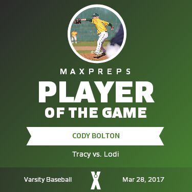 #8 Cody Bolton Player of the Game badge