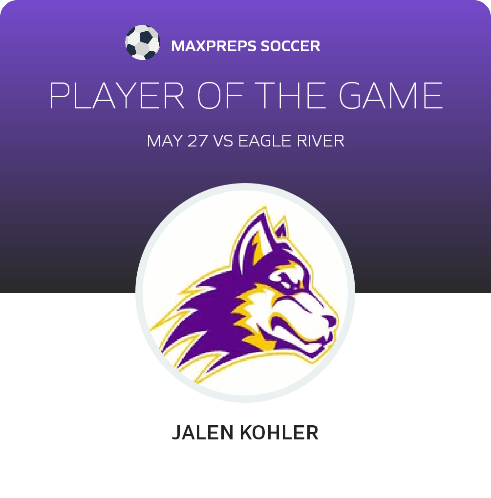 #6 Jalen Kohler Player of the Game badge