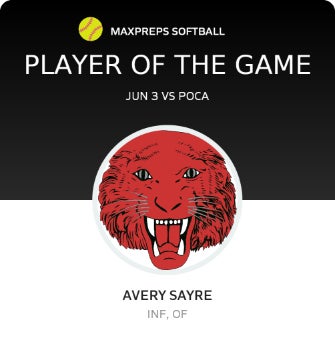 #15 Avery Sayre Player of the Game badge